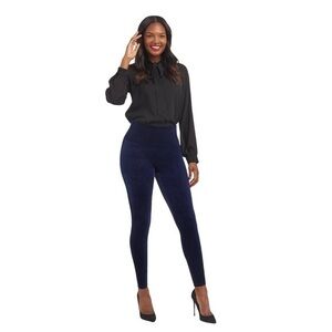 Spanx Velvet High Waisted Leggings in Lapis Night